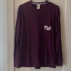 Maroon long-sleeve shirt
